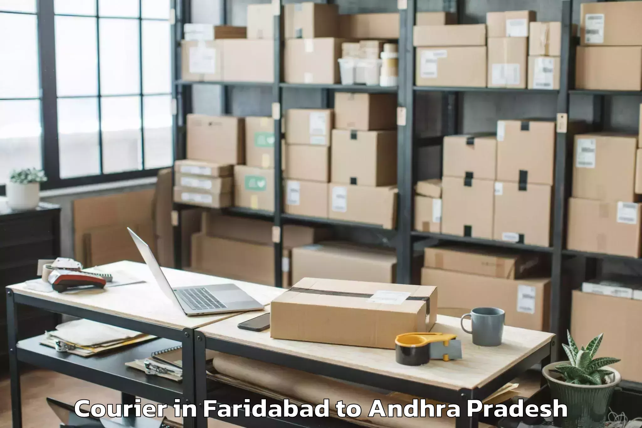 Easy Faridabad to Srungavarapu Kota Courier Booking